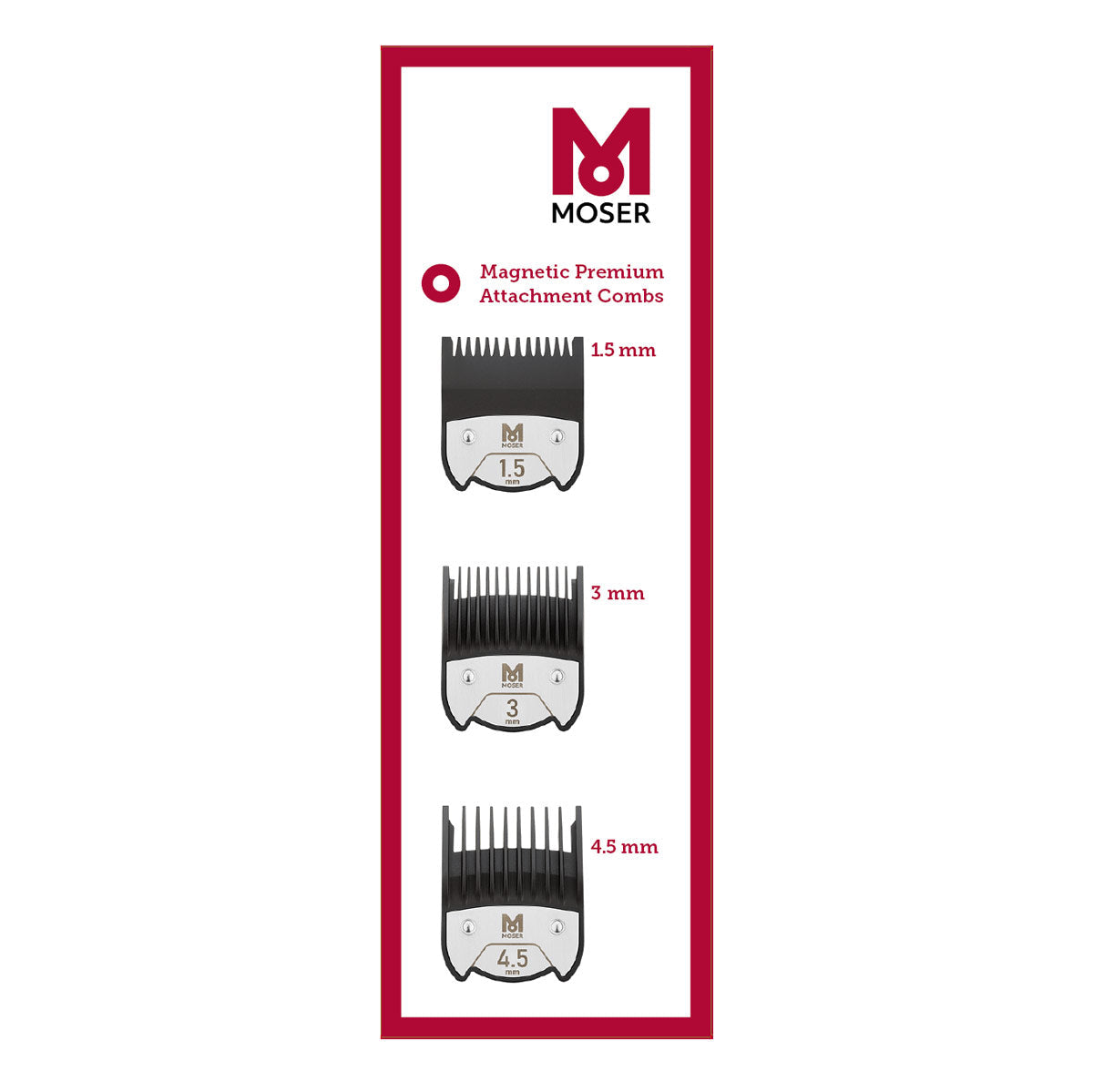 Moser Set Magnetic Premium Opzetkammen S 3st
