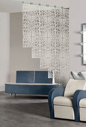 SA Curtain White Set 20 Squares With Hooks - KOOS • alles voor je haar