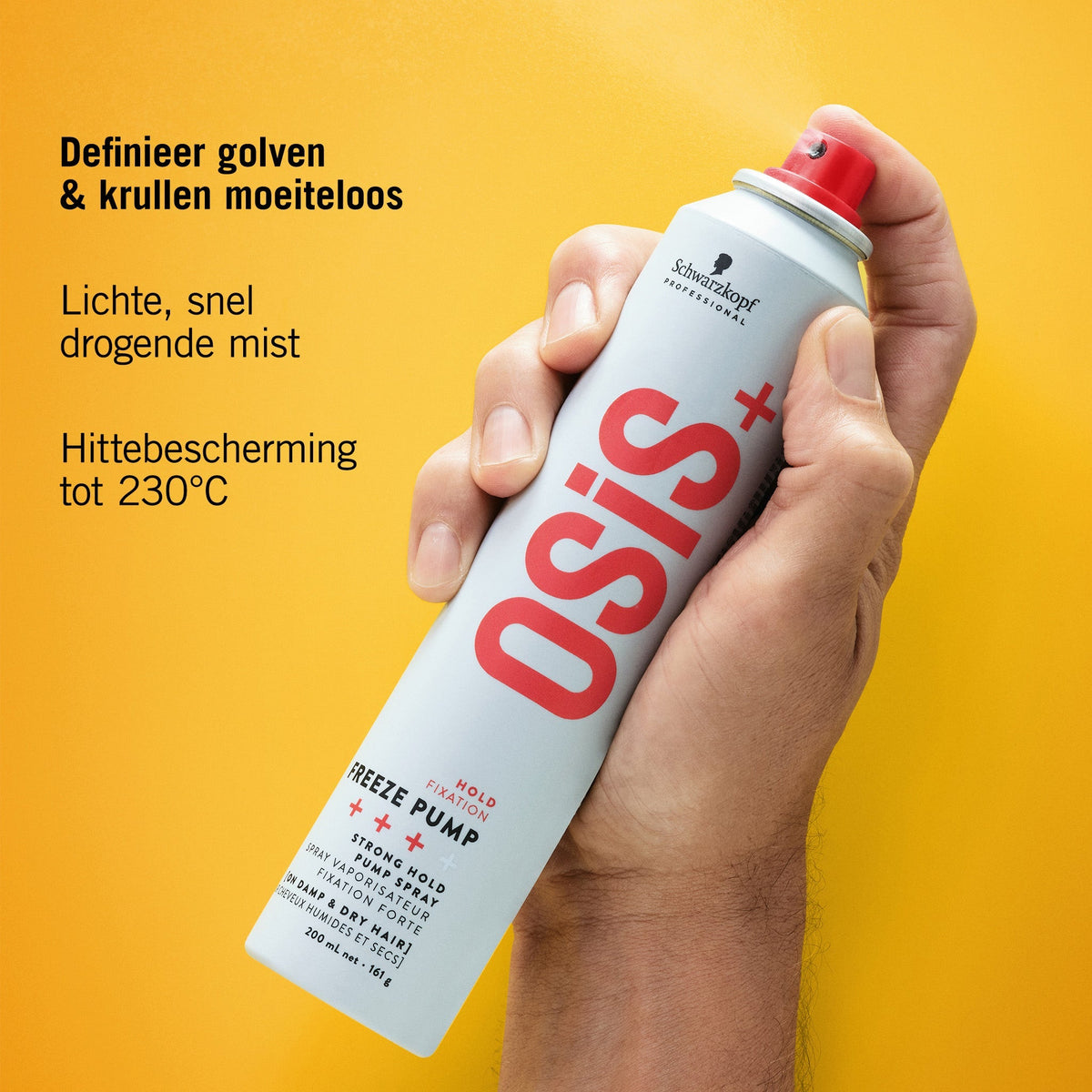 Schwarzkopf Osis+ Freeze Pump Strong Hold Pump Spray 200ml - KOOS • alles voor je haar