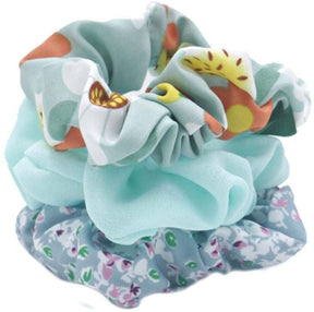 Scrunchie set 3 stuks blauw - KOOS • alles voor je haar