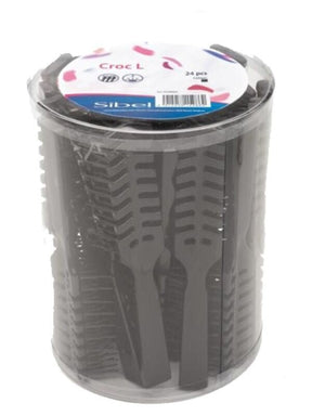 Sibel Croc L Fohnborstels Zwart Set 24st - KOOS • alles voor je haar